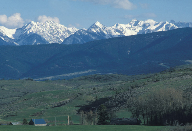 Landscape of Livingston, Montana
