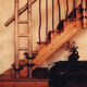 Contemporary willow twig stair balustrade