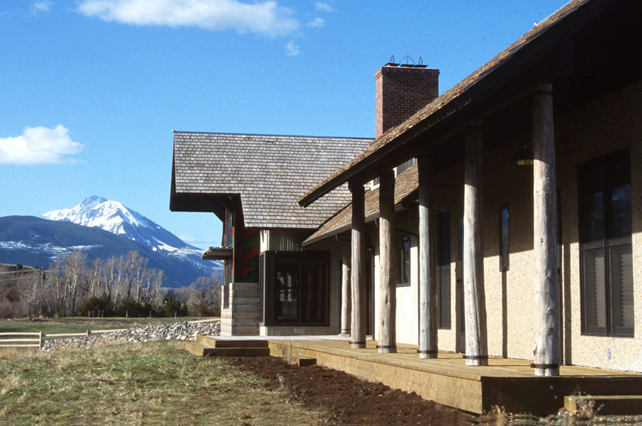 Terrace facing river